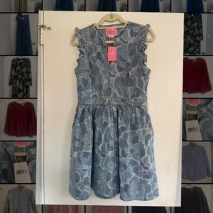 Kate Spade abstract peony denim dress - size 8 - NWT